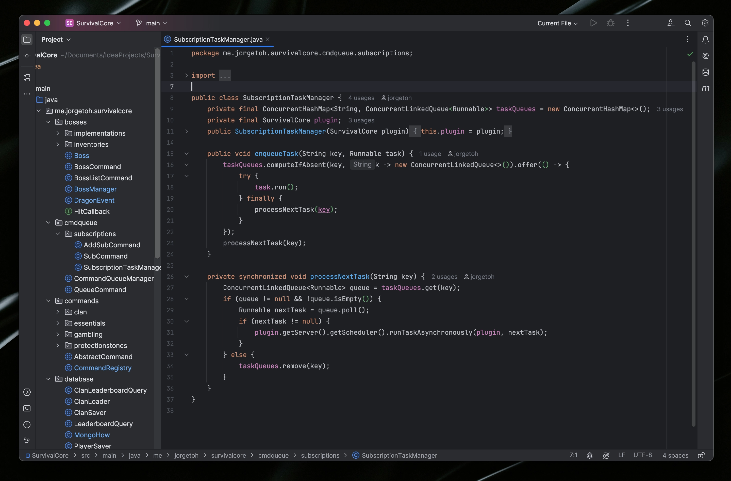 Survival plugin image preview