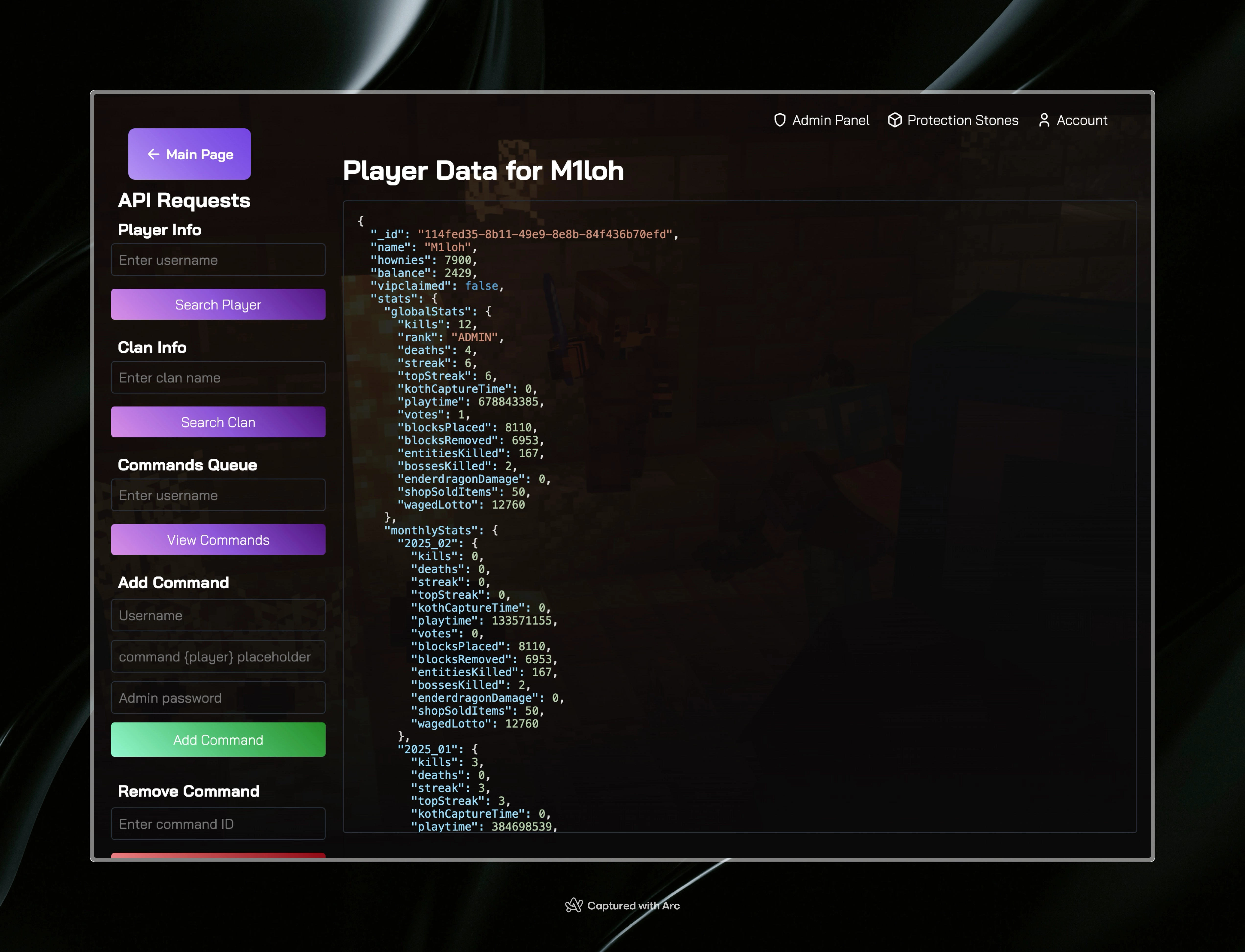 Admin panel image preview